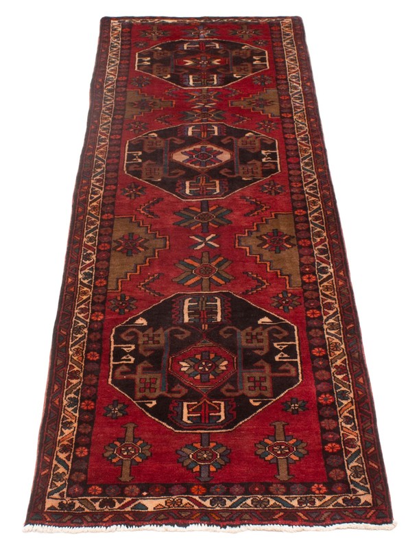 3'11" x 13'3" Vintage Hand-knotted Runner Rug Traditional Oriental Wool Carpet gallery