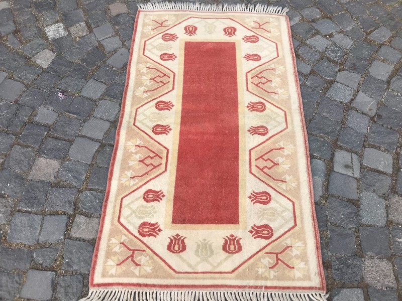Home Decor Rug, Turkish Vintage Rug, Boho Decor Rug, Oushak Kilim Rug,2,5x4,4ft gallery