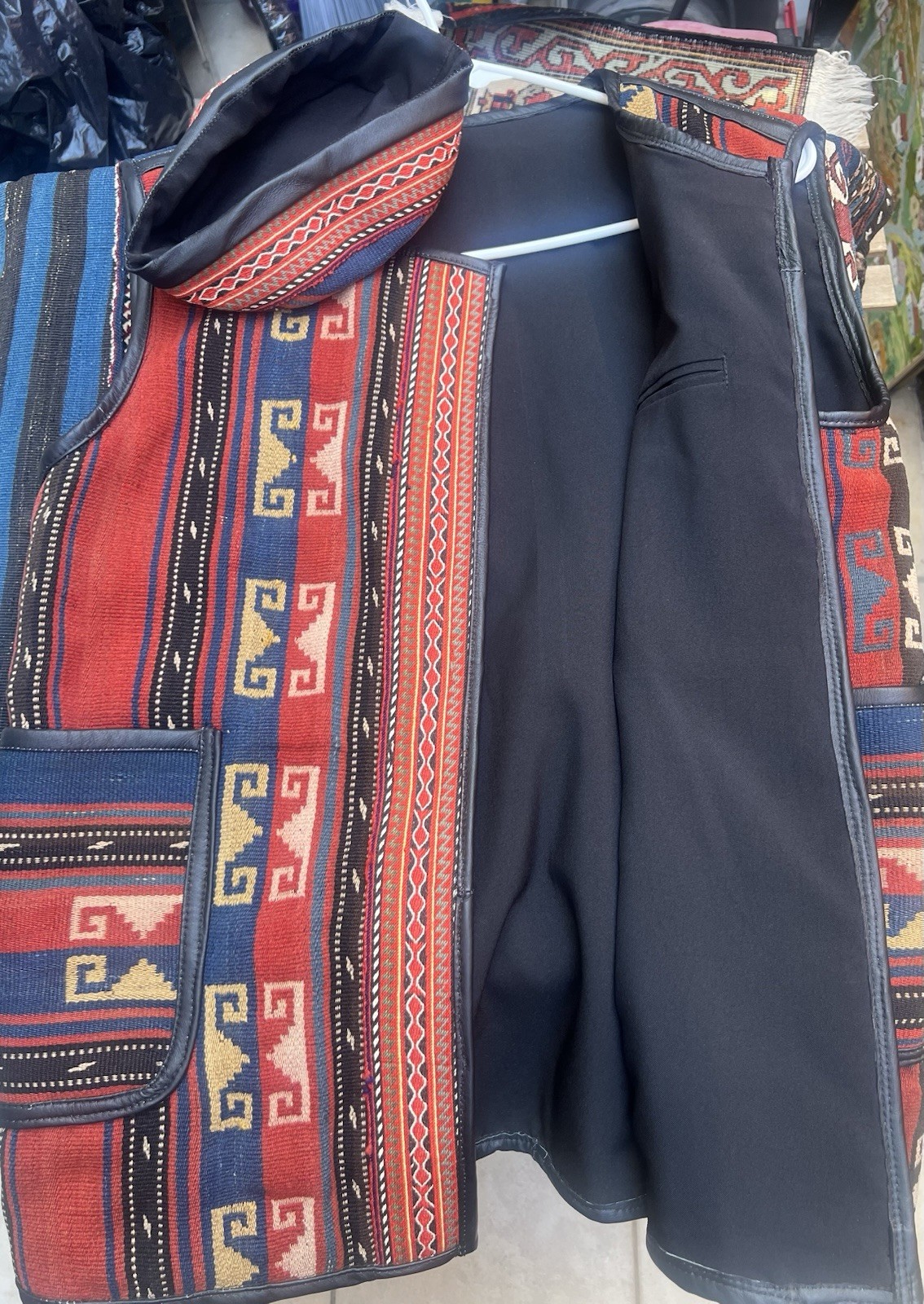 19th Century Original Antique handmade Kilim Jacket And Hat gallery