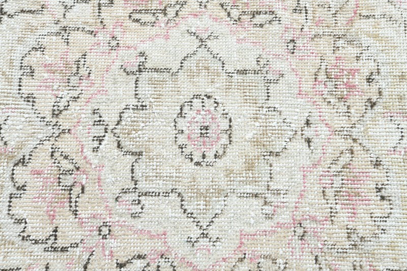 4x8 area rug, handmade vintage turkish carpet, neutral oushak rug,wool rugs,578 gallery