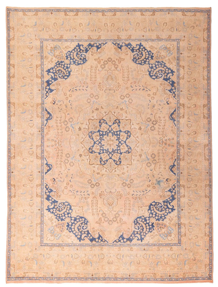 Traditional Vintage Hand-Knotted Area Rug 9'6" x 12'8" Oriental Wool Carpet