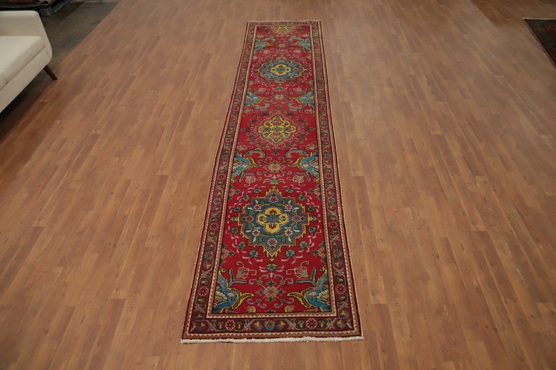 Handmade Wool 13 ft Runner Rug Traditional Hallway Carpet 3x13 gallery