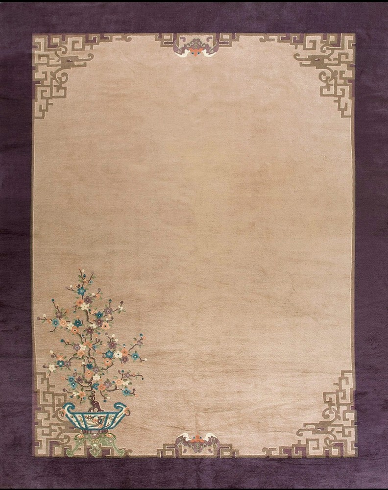 9X12 Antique Chinese Art Deco Wool Area Rug 1925