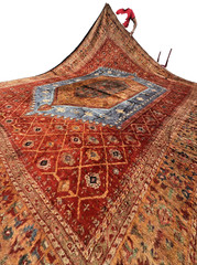 Auth: 19th C Antique Oushak RARE Angora Silky Masterpiece Aristocratic 12×15
