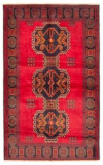 Vintage 3’11” x 6’4″ Traditional Hand Knotted Vegetable Dye Wool Area Rug
