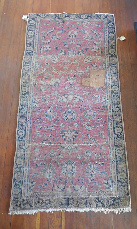 Antique Sarouk Rug 2'8" X 5'8" Runner Floral Design gallery