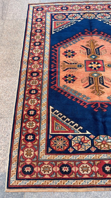 4'10'' X 6'7'' Vintage Carpet Natural Village Rug Handmade Rug.SKU:IM1766 gallery