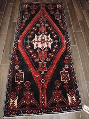 3x7ft. Handmade Sarab Malayer Oriental Wool Runner