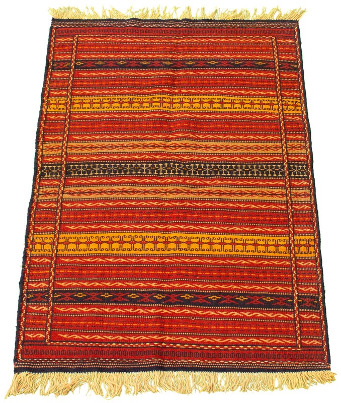 Vintage Hand Woven Area Rug 3'4" x 5'4" Traditional Wool Oriental Carpet gallery