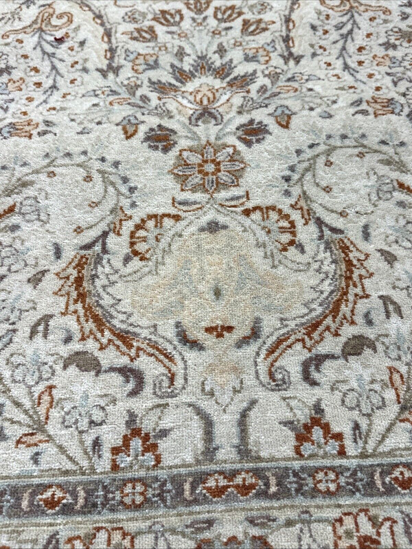 Auth: Vintage Cairo Runner Wool Pastel Botanical Quality Floor ART 4x10 NR gallery