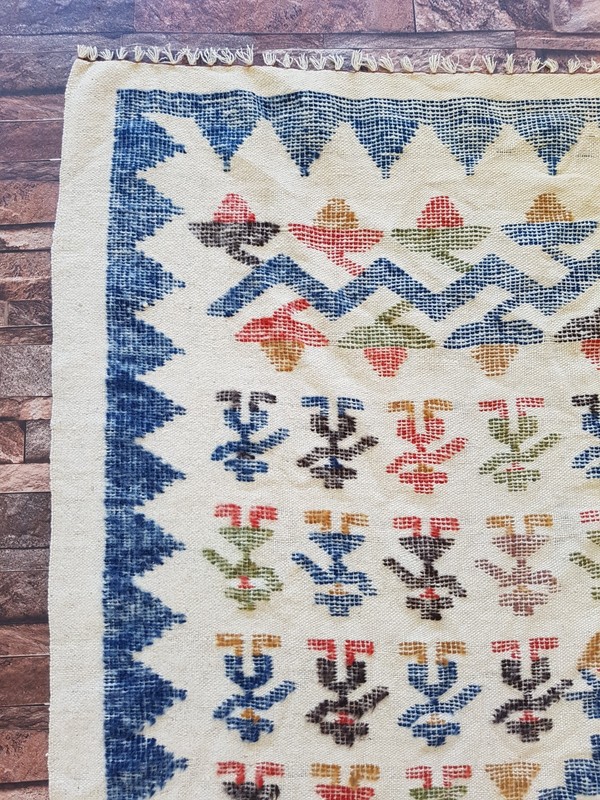 Vintage Handmade Traditional Lovely Tanusian Kilim Floor Rug Carpet 191x157 cm gallery