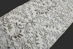 WHITE Turkish Oushak Rug 2×4 Vintage Handmade Anatolian Small Doormat Kilim