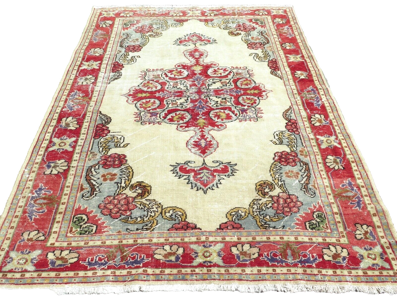 Vintage Oriental Large Carpet Handwoven Floor Rugs Antique Home Decor 85"x125" gallery