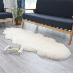 STP Goods Faux Fur Artificial Sheepskin Area Rug 51×24″