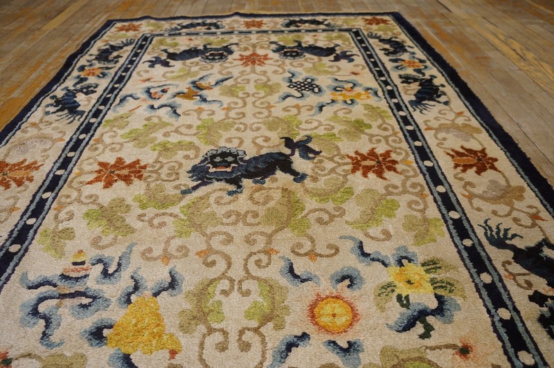 3X7 Antique Chinese Silk Area Rug 1935 gallery