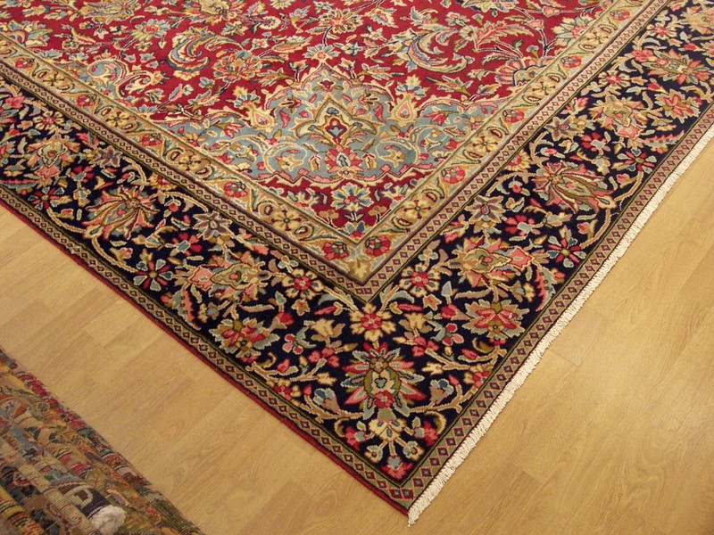 10 x 13 Vintage High Quality Handmade Antique 1930s Lavar Fine Wool Oriental Rug gallery
