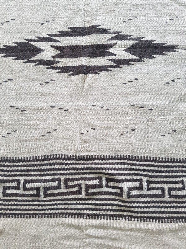 Vintage Handmade Traditional Native American Kilim Floor Rug Carpet 183x94 cm gallery