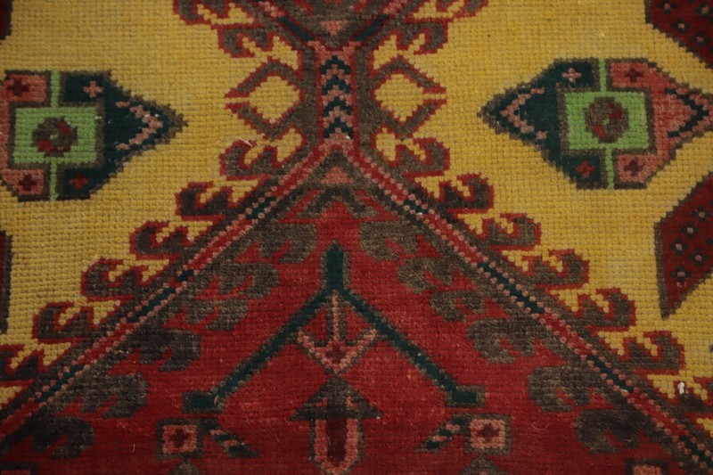 Gold/ Green Vintage Wool Traditional 11 ft Runner Rug Hand-knotted 3x11 ft gallery