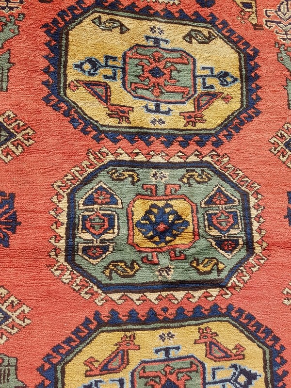 Vintage Hand Made Traditional Rug Oriental Wool Multicolor Carpet 138x108 cm gallery