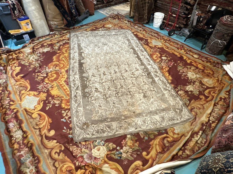 Auth: 19th C Antique Besserabian Kilim Ottoman Natural Goats Wool 6x11 gallery