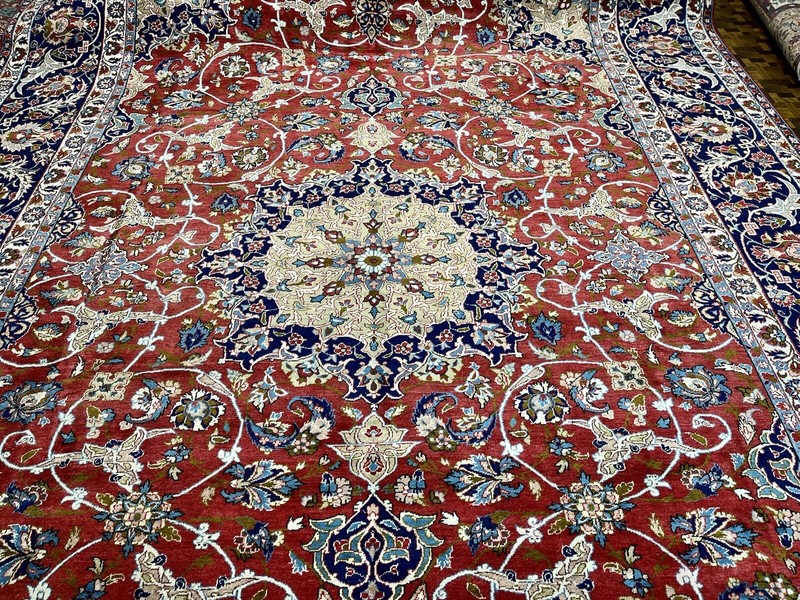 Antique Persiaan Masterpiece Isphahaan 15’6” X 11’3” Oriental Rug Handmade Fine gallery