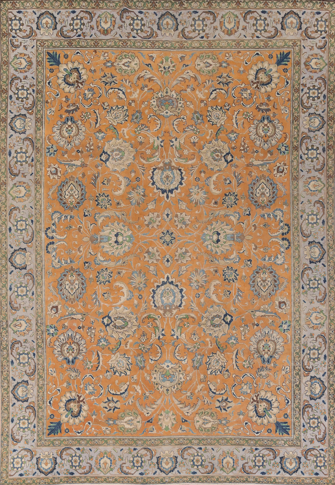 Over-dyed Vintage Orange Traditional Rug 10x13 ft Handmade Living Room Carpet gallery
