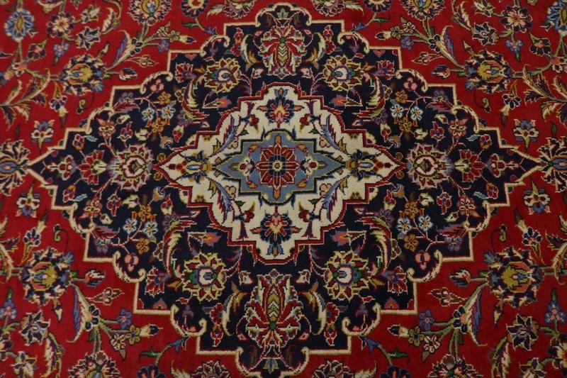 Signed Traditional Vintage Oriental Rug Floral Design Wool Floor Carpet 10X13 ft gallery