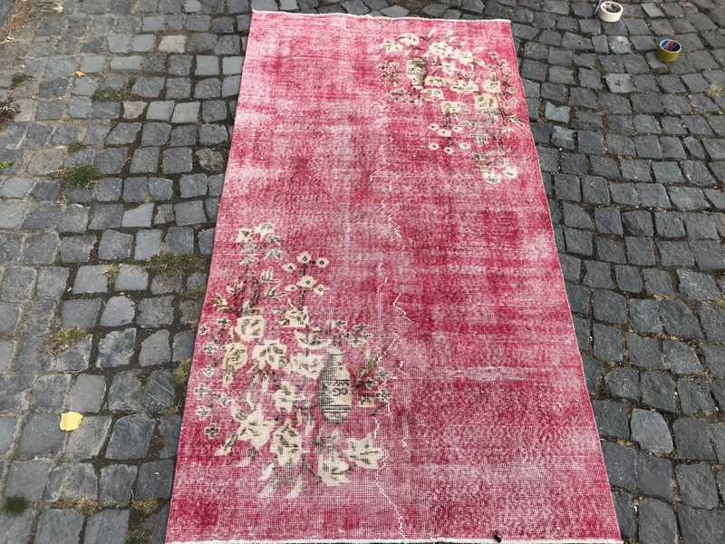 Home Decor Rug, Turkish Vintage Rug, Boho Decor Rug, Oushak Rug,3,6 x 6,7 ft gallery