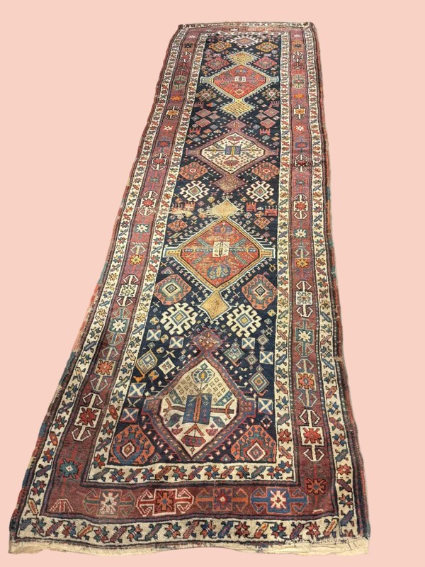 Antique Caucasian Kuba Shirvan Runner Rug c. 1890–1910 | Hand-Knotted Wool | 100 gallery