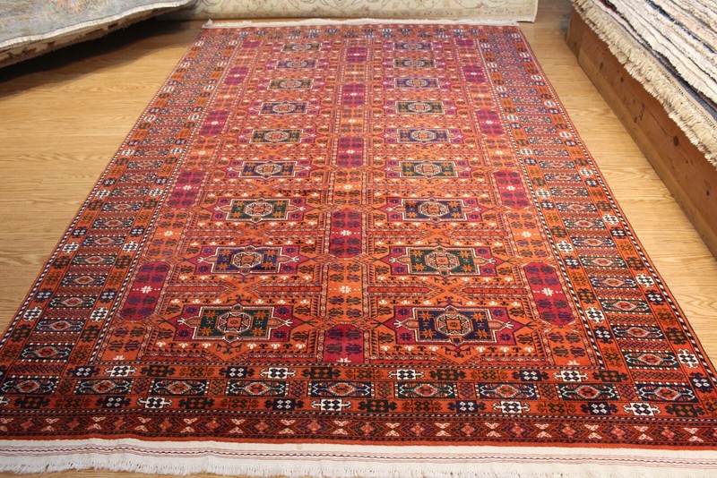 Turkmen Rug made of 100% Natural Wool 6'7" x 9'7" Approximately 10' x 7' Afghan gallery