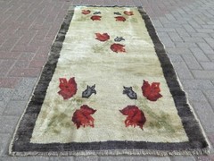 Vintage Rug, Area Rug, Wool Rug, Floral Carpet, Boho Rug, Turkish Carpet 36″x74″