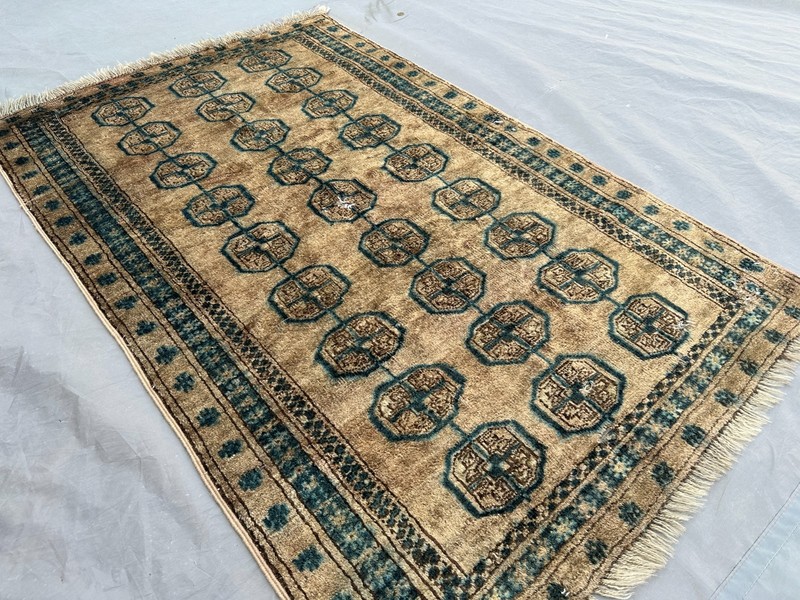 2'9 x 4'6 Vintage Afghan Turkoman Rug Hand Knotted Wool Tribal Bathroom Carpet gallery