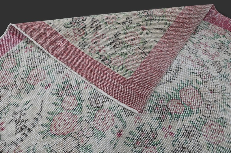 Vintage Turkish Oushak Rug, Beige 5x8 ft, Handmade Wool, Bohemian Anatolian gallery