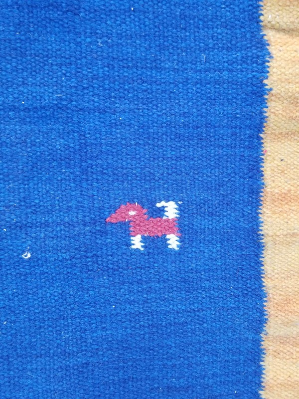 Vintage Traditional Handmade Gabbeh Wool Multicolor Kilim 4.0x2.1 ft gallery