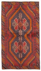 Vintage Hand-Knotted Carpet 3’7″ x 6’4″ Traditional Oriental Wool Area Rug
