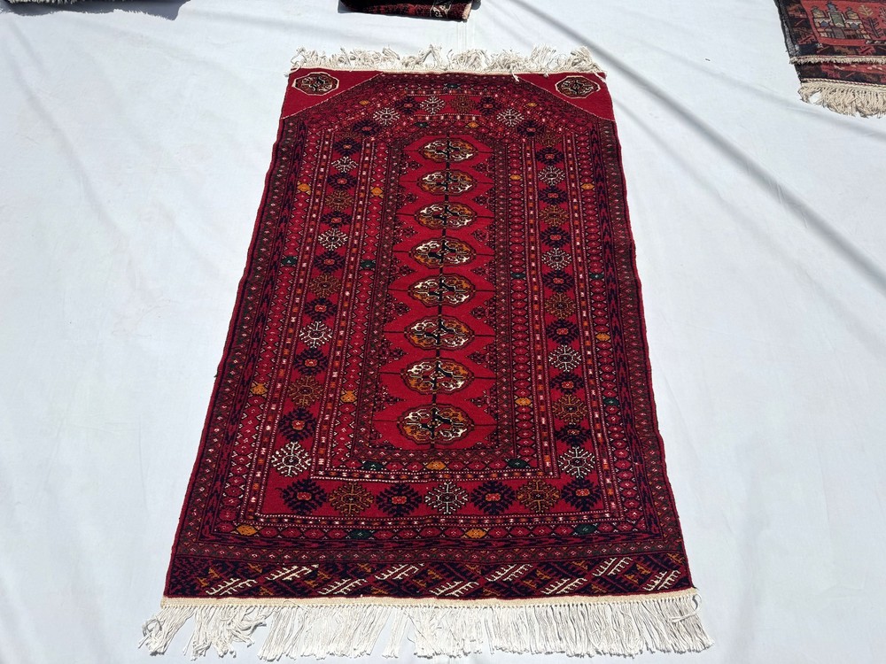 3x4 Hand Knotted Tribal Vintage Wool Area Rug Bokhara Traditional Persian Carpet