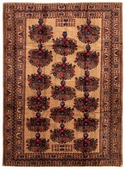 Vintage Hand-Knotted Area Rug 6’9″ x 9’6″ Traditional Wool Carpet
