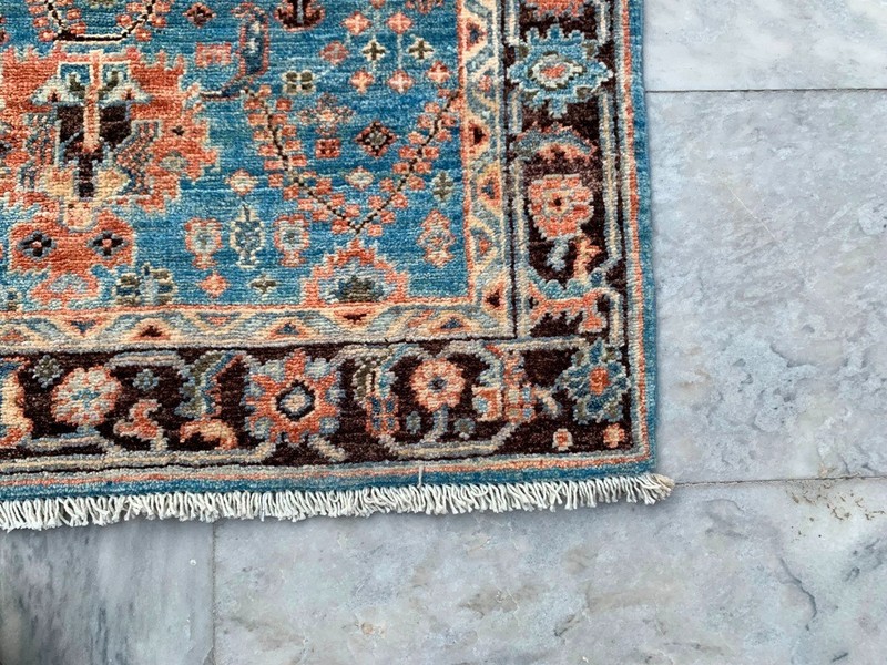 Rare Hand Knotted Caucasian Kazak Afghan Wool Runner Rug 3x8 ft Free Ship gallery