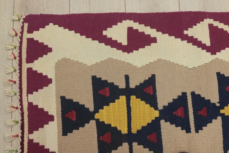 Traditional Vintage Handwoven Kilim Rug Tribal Ethnic Cappadocia Carpet 2x4 ft gallery