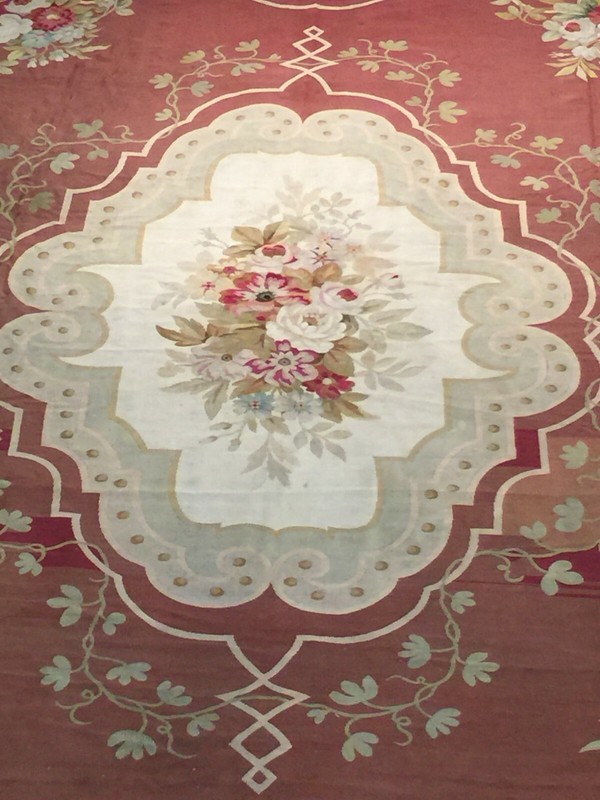 15’6” X 12’6” Rare 19th Century Palace Size French Aubusson Exceptional Weaving gallery