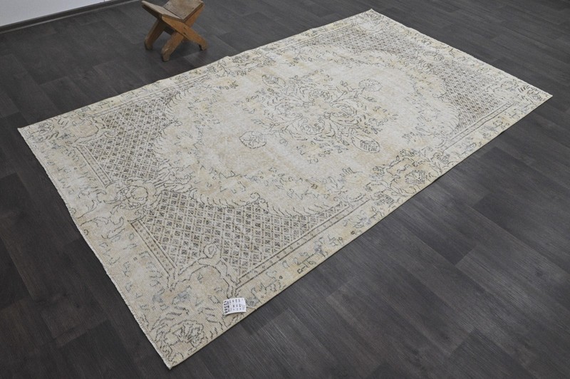 Oushak Turkish Vintage Rug 5x9 Kilim Rug Anatolian Handmade Boho Decor BEIGE gallery
