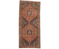 Semi-Antique Oriental Wide Runner Rug 4’5X9’8 ft Floral Kitchen Hallway Decor