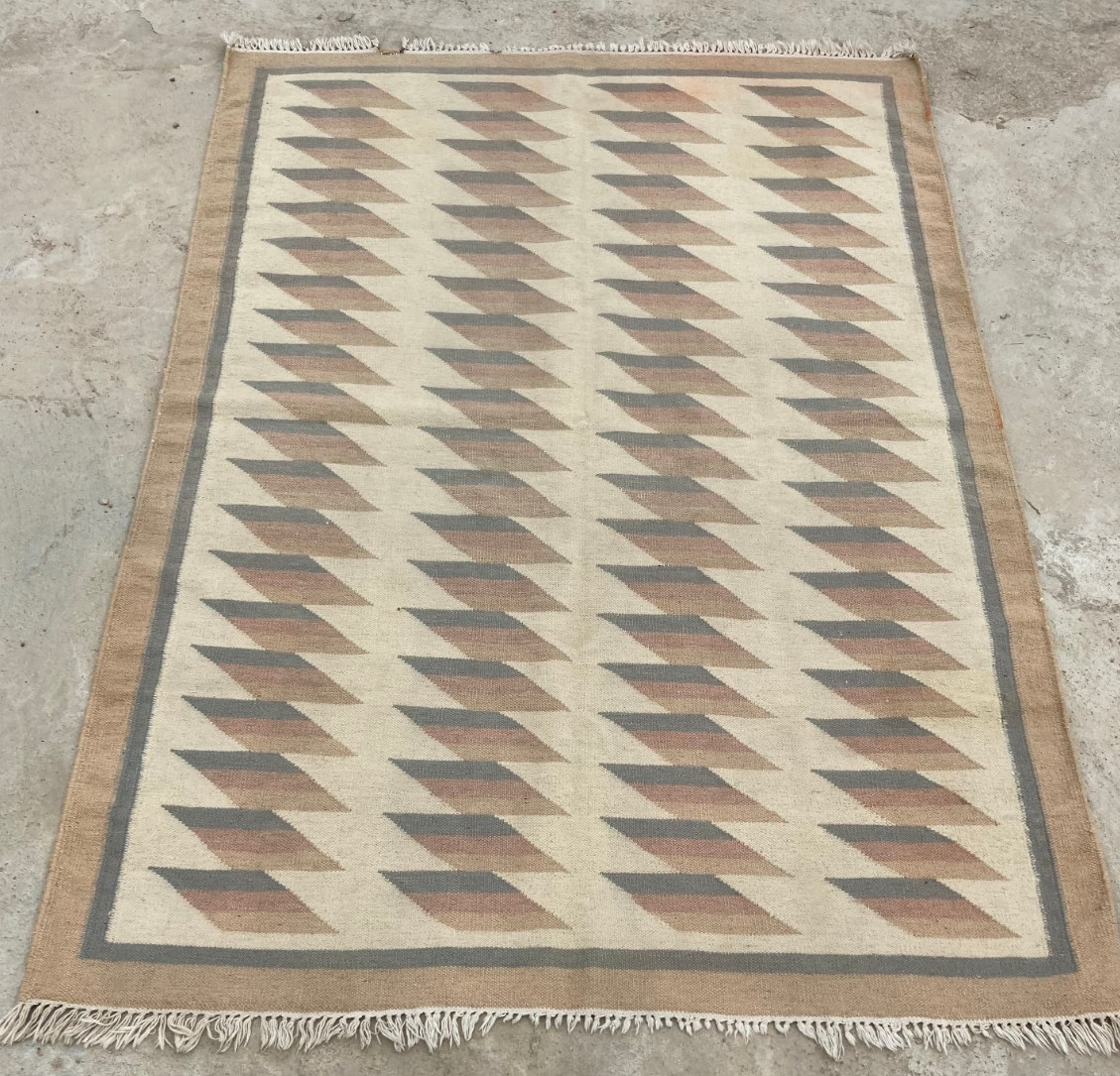Vintage Traditional Handmade Beautiful Turkish Kilim Floor Rug Carpet 177x126 cm gallery