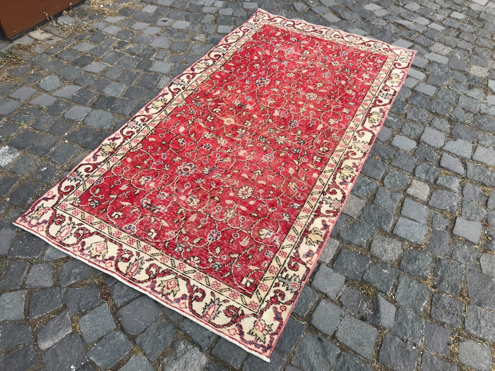 Boho Decor Rug, Home Decor Rug, Turkish Vintage Rug, Oushak Kilim Rug, 3,4x6,3ft gallery
