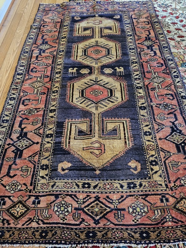 4.2 x 7.4 VINTAGE Top Quality Veg Dye Turkish Are Rug Hand Knotted One Of A Kind gallery