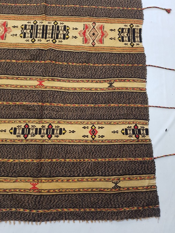 Vintage Handmade Traditional Anatolian Striped Kilim Floor Rug Carpet 242x148 cm gallery