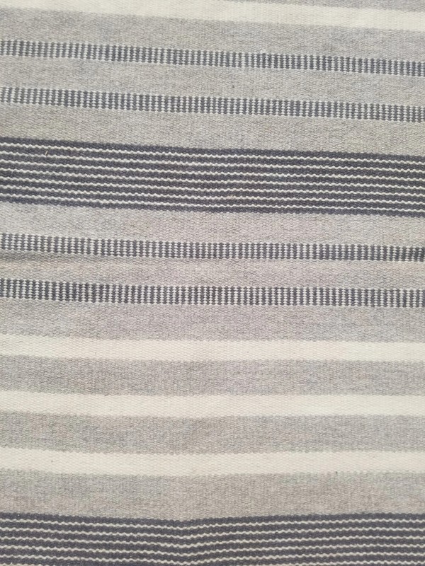 Vintage Traditional Handmade Oriental Stripped Wool Multicolor Kilim 4.9x2.9 ft gallery
