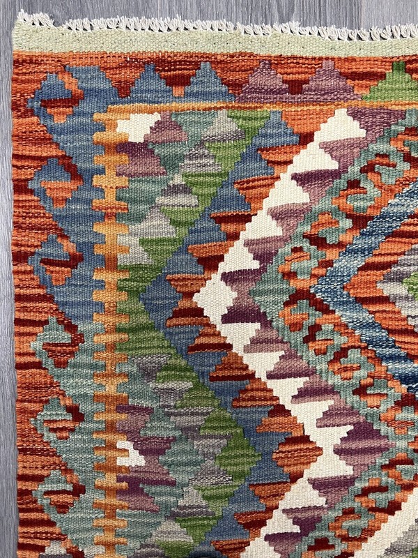 Vintage Kilim Traditional Hand Made Oriental Wool Kilim 4ftx3ft 123cmx86cm gallery