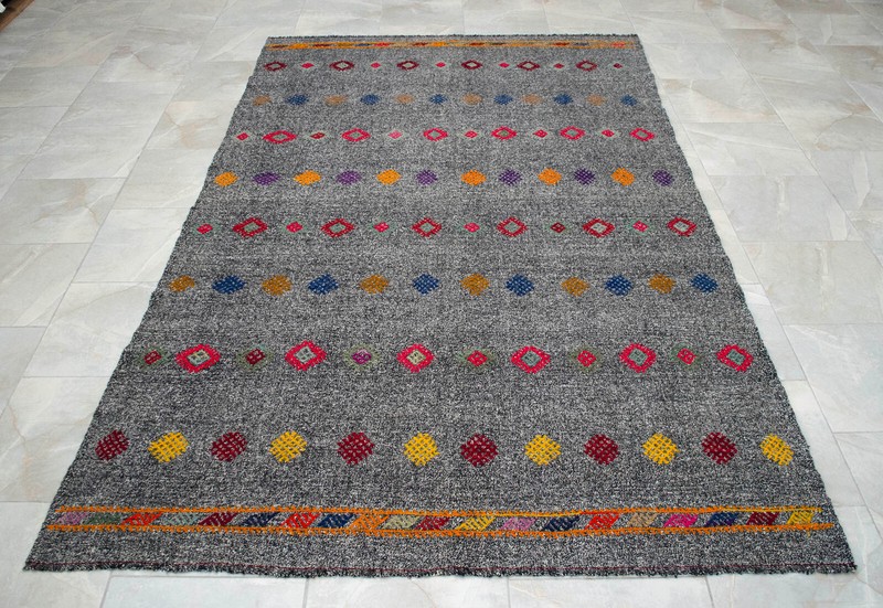 Turkish Rug, Kilim Rug, Handmade Rug, Boho Rug, Large Rug, Vintage Rug, 6x9 Rug gallery