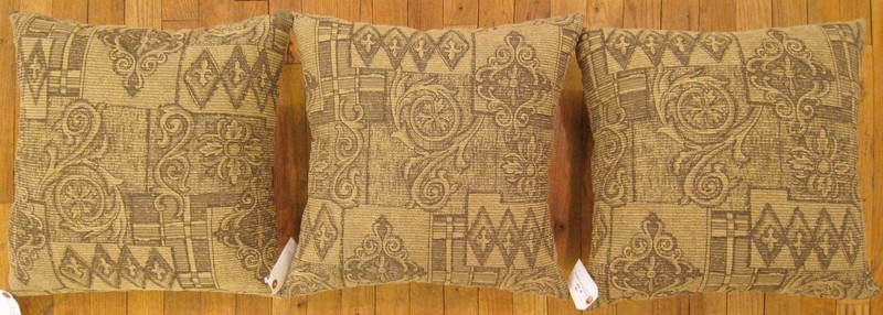 A Set of Vintage Floro-geometric Fabric Pillows with FREE SHIPPING! gallery